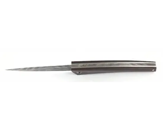 Chomilier - Damas Inox Zladinox, Platine Titane - Fibre de Carbone Noire et Rouge