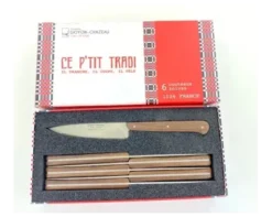 Coffret de 6 couteaux Le P'tit Tradi manche Noyer