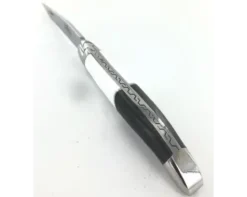 Couteau Laguiole Airbus Manche en Fibre de Carbone - Acrylique Blanc