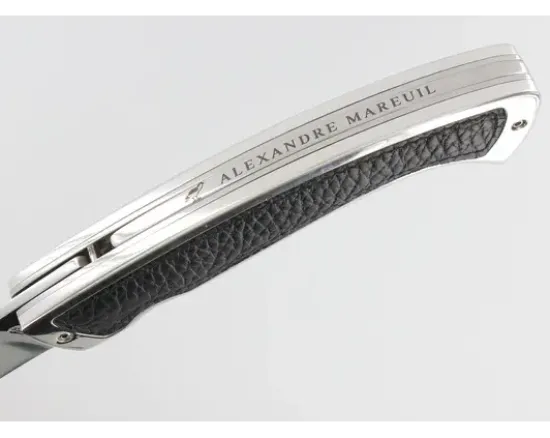 1515 Cuir noir & plaqué rhodium