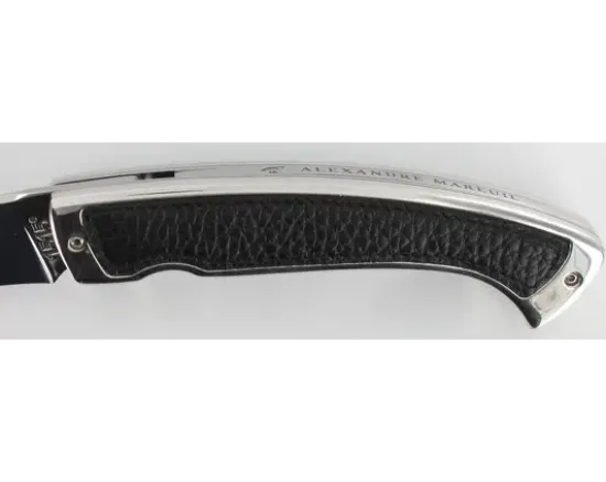 1515 Cuir noir & plaqué rhodium