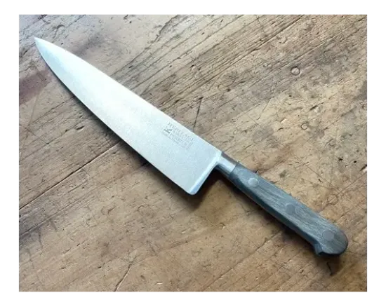 Cuisine 20 cm - bois noir - rivets inox