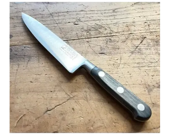 Cuisine 15 cm - Bois noir - rivets inox