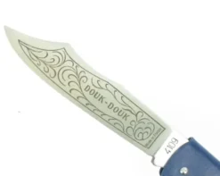 Douk Douk 200 Inox - Manche Acier Couleur BLEU - GAINE CUIR