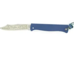 Douk Douk 200 Inox - Manche Acier Couleur BLEU - GAINE CUIR