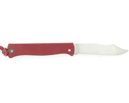 Douk Douk 200 Inox - Manche Acier Couleur ROUGE - GAINE CUIR