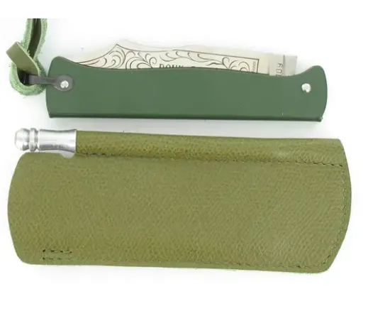 Douk Douk 200 Inox - Manche Acier Couleur VERT - GAINE CUIR
