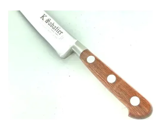 Filet de Sole 20 cm - Bois naturel palissandre - Rivets Aluminium - Ref 433