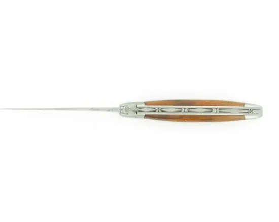 Laguiole 12 cm Bois de Fer - Mouche travaillée - 2 mitres