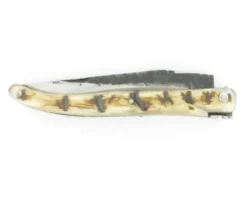 Laguiole 12 cm Croûte de Bélier - Plein Manche - Lame Brute de Forge