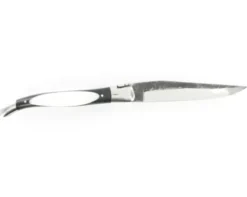 Laguiole 12 cm Dodu - Ebène & Ivoire - Lame Brute de Forge - 2 mitres