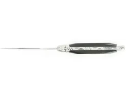 Laguiole 12 cm Dodu - Ebène & Ivoire - Lame Brute de Forge - 2 mitres