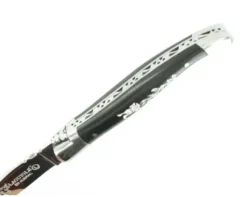 Laguiole 10 cm Fleur de Diamant - Ebène - 2 mitres