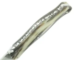 Laguiole 15 cm - Forgé (forme flêche) - Plein Manche en Corne - GUILLOCHAGE
