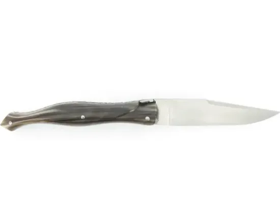 Laguiole 15 cm - Forgé (forme flêche) - Plein Manche en Corne - GUILLOCHAGE