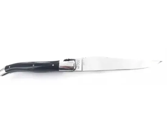 Laguiole 12 cm Franc-Maçon - Buffle Poli - 2 mitres