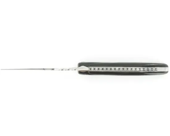 Laguiole 12 cm Guillochage Damier - Buffle - Plein Manche