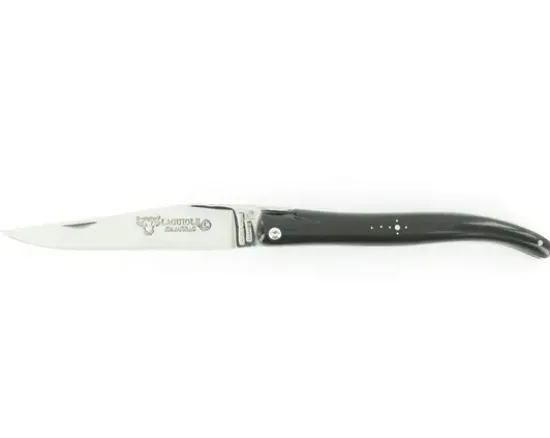 Laguiole 12 cm Guillochage Damier - Buffle - Plein Manche