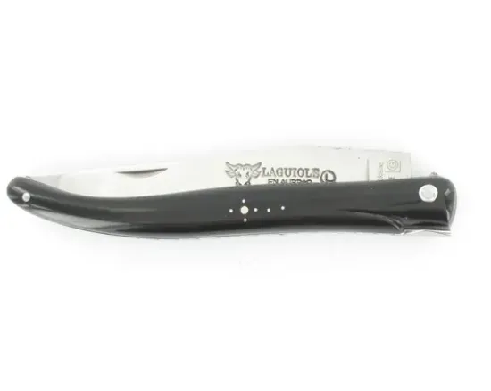 Laguiole 12 cm Guillochage Damier - Buffle - Plein Manche