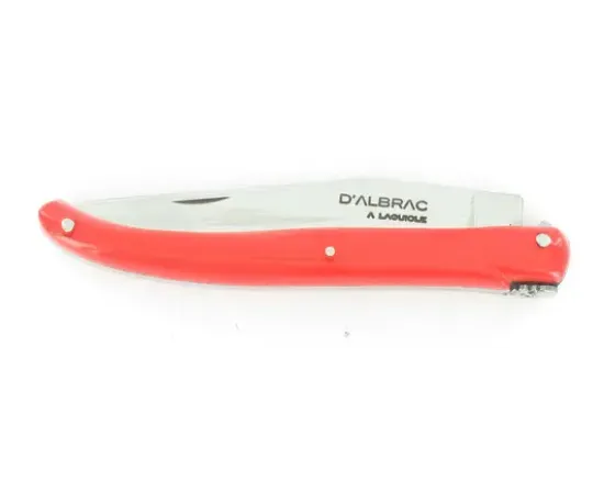 Laguiole 11 cm - manche Acrylique Rouge - tête de mort