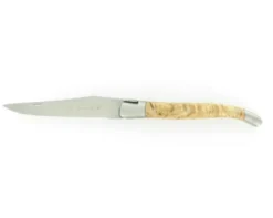 Laguiole 12 cm - Marronnier - Platines Guillochées - 2 mitres