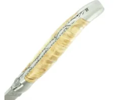 Laguiole 12 cm - Marronnier - Platines Guillochées - 2 mitres
