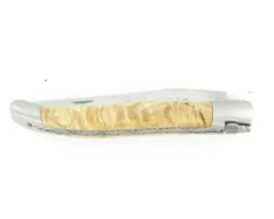 Laguiole 12 cm - Marronnier - Platines Guillochées - 2 mitres