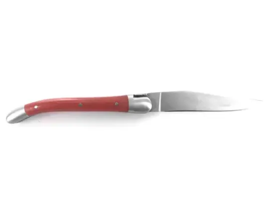 Laguiole 9 cm - 2 mitres - Tissu Compressé Orange
