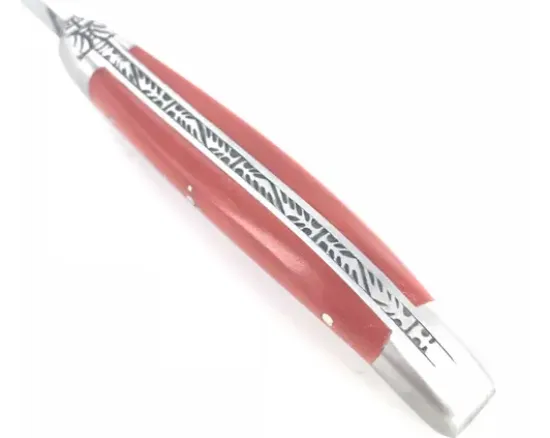 Laguiole 9 cm - 2 mitres - Tissu Compressé Orange