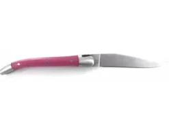 Laguiole 9 cm - 2 mitres - Tissu Compressé Rose