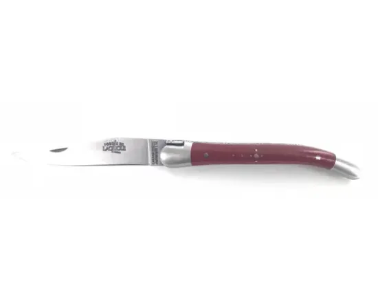 Laguiole 9 cm - 2 mitres - Tissu Compressé Rouge