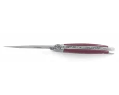 Laguiole 9 cm - 2 mitres - Tissu Compressé Rouge