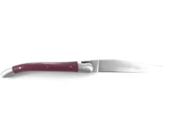 Laguiole 9 cm - 2 mitres - Tissu Compressé Rouge