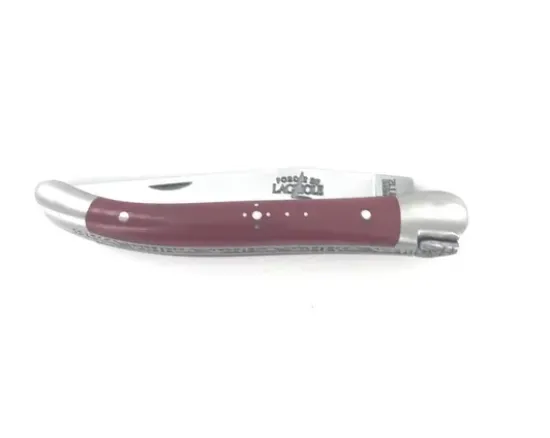 Laguiole 9 cm - 2 mitres - Tissu Compressé Rouge