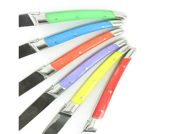 Laguiole moderne 6 Acryl Couleurs - coffret de 6 pièces