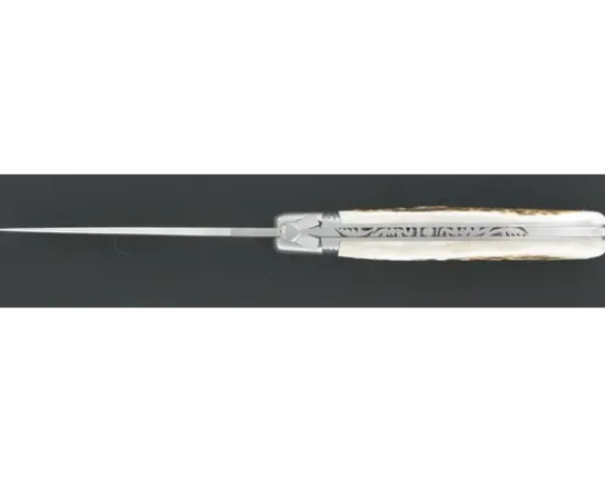 Laguiole Nature 1 Main Bois de Cerf Acier 14C28