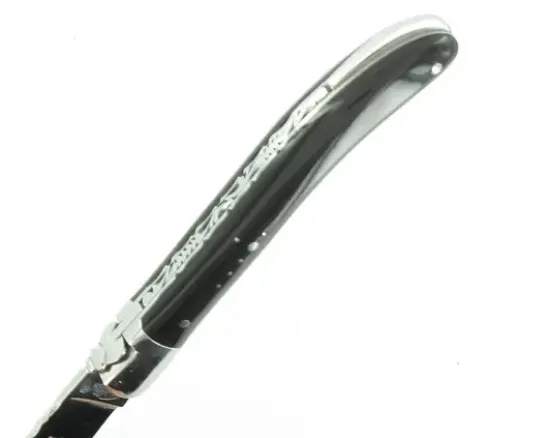 Laguiole Pocket Buffle Poli - Lame Guillochée