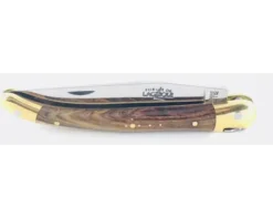 Laguiole Tradition 9 cm - 2 mitres laiton - Pistachier
