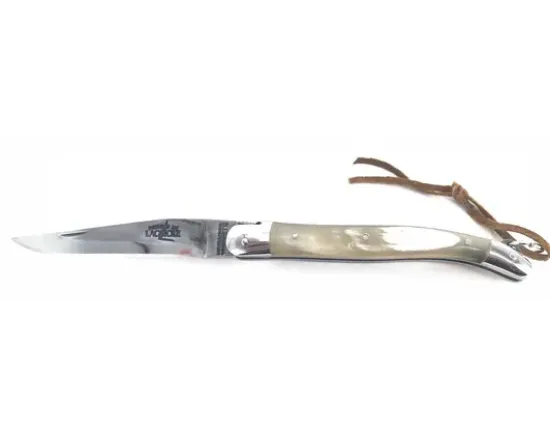 Laguiole Tradition 11 cm - 2 mitres - Corne d'Aubrac - Lame Brute de Forge