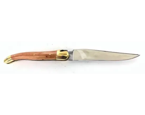 Laguiole Tradition 11 cm - 2 mitres Laiton - Genévrier