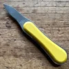1 Lancette LE BEC - manche en coquille d'Huîtres - couleur : Jaune - Florinox - Thiers