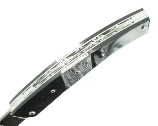 Le Thiers® - Buffle - Mitre Centrale en Damas - Ressort, Platine et lame ciselés