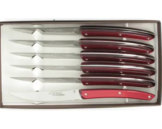 Le Thiers® Table - coffret de 6 pièces - Rouge Acrylique