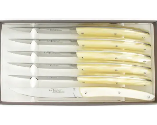 Le Thiers® Table - coffret de 6 pièces - Manche Acrylique Champagne