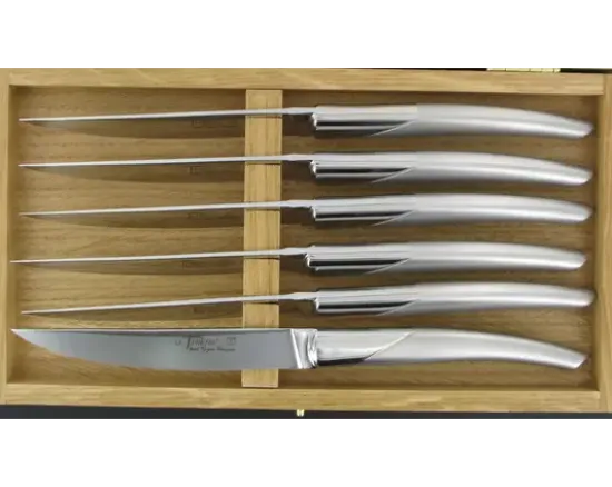 Le Thiers® Table Inox sablé - coffret de 6 pièces