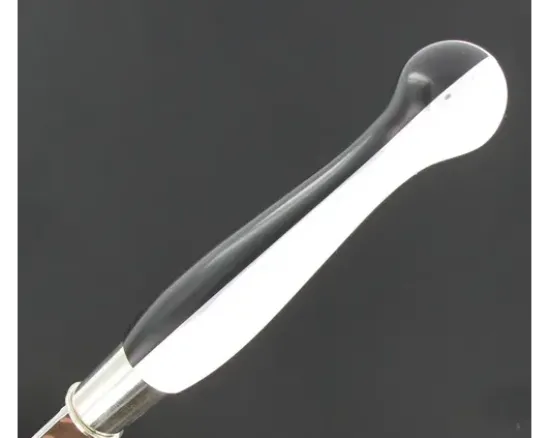 Nontron Virole n° 25 - Boule le Taiji - Manche Corian Blanc et noir, insert Aluminium