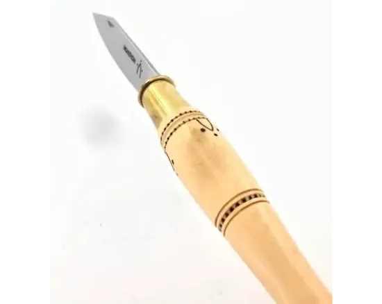 Nontron Virole n° 30 - Boule - Manche en Buis avec pyrogravure