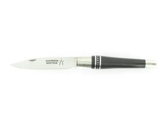 Nontron Virole n° 25 Double virole Manche Ebène aluminium