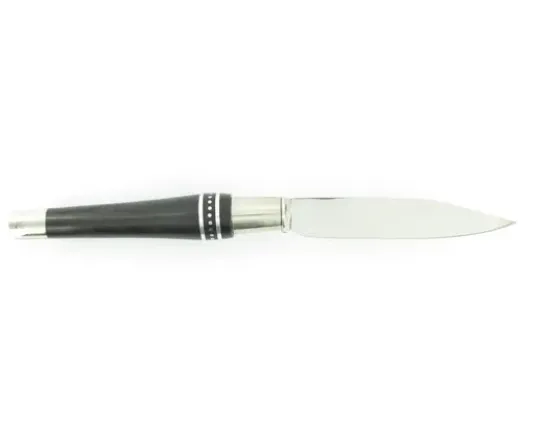 Nontron Virole n° 25 Double virole Manche Ebène aluminium