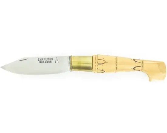 Nontron Virole n° 50 - Sabot - Manche en buis avec pyrogravure